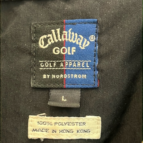 Callaway by Nordstrom Men's Black V-Neck Pullover Windbreaker size L - Picture 3 of 6